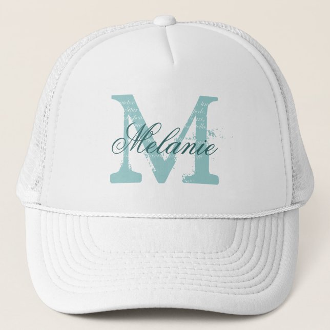 Casquette Chapeau de camionneur monogramme personnalisé pour (Devant)