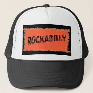 Casquette Chapeau de camionneur noir déchiqueté RockaBilly