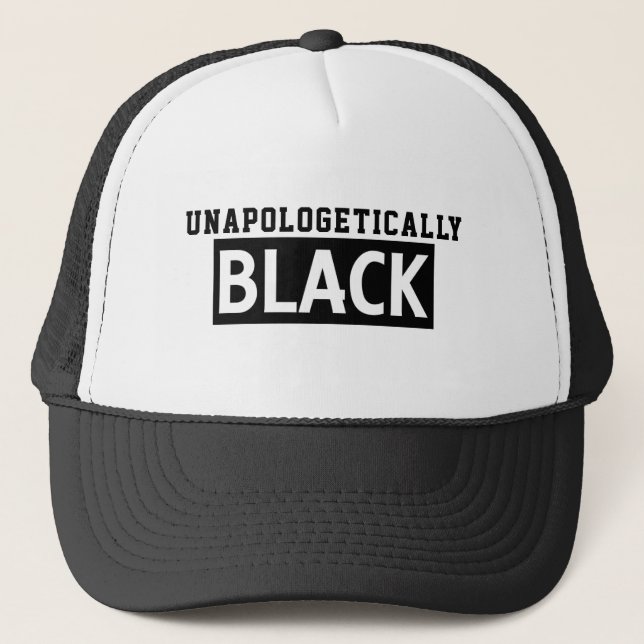 Casquette Chapeau de camionneur noir sans excuses (Devant)