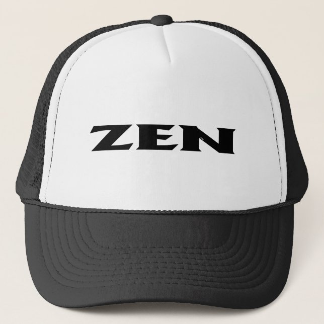 Casquette Chapeau de camionneur noir zen (Devant)