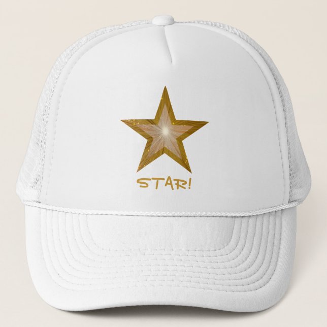Casquette Chapeau de camionneur "STAR!" Gold Star (Devant)