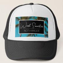 Chapeau de camionneur "Work Smarter" (noir)
