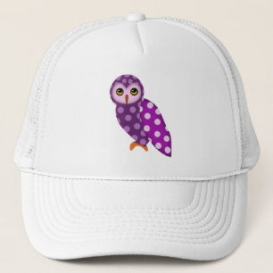 Casquette Chapeau de chouette mignon à pois violets