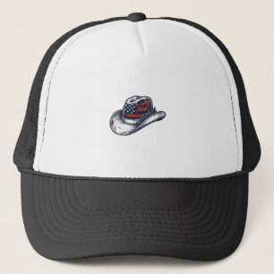 Casquette Chapeau de cowboy patriotique vintage Fleur Concep