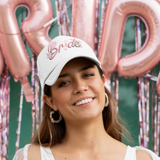Casquette Chapeau de cowboy rose avec fleurs Bride  (Créateur téléchargé)
