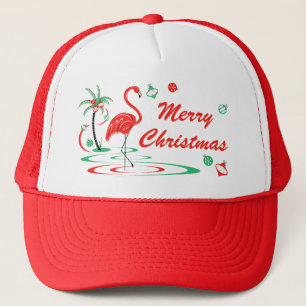 Casquette Chapeau de Noël flamant rose de Noël rouge