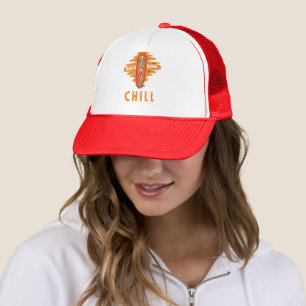 Casquette Chapeau de plage drôle de surfeur squelette détend