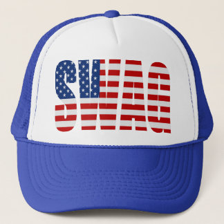 Casquette Chapeau de remorqueur à maille bleue SWAG à drapea