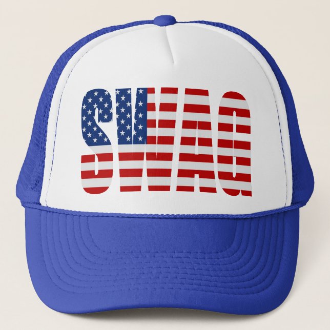 Casquette Chapeau de remorqueur à maille bleue SWAG à drapea (Devant)