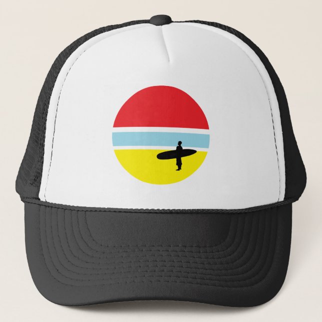 Casquette Chapeau de surfeur de coucher de soleil (Devant)