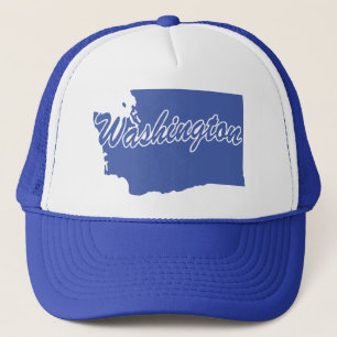 Casquette Chapeau De Trucker En Forme De L'État De Washingto