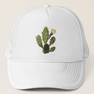 Casquette Chapeau de Trucker Vintage Dessin Fleur de Cactus