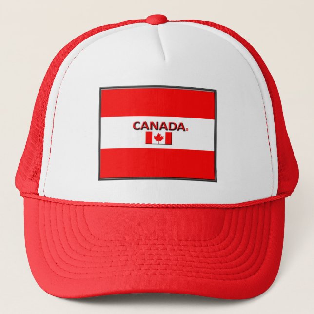 Casquette Chapeau du Trucker du drapeau canadien (Devant)