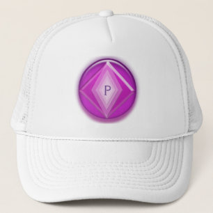 Casquette Chapeau - Emblème tridimensionnel en violet et ros