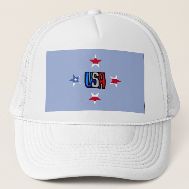 Casquette Chapeau étoiles patriotiques (Devant)