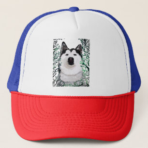 Casquette Chapeau Husky Dog Art Trucker
