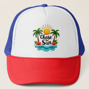 Casquette Chapeau Palmier Tropical "Chase the Sun"