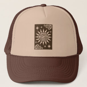 Casquette Chapeau Rétro Vintage de Plage avec Vagues & Été P