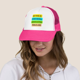 Casquette Chapeau rose chaud SO_This_IS_HOW_BEING_GRADUATE