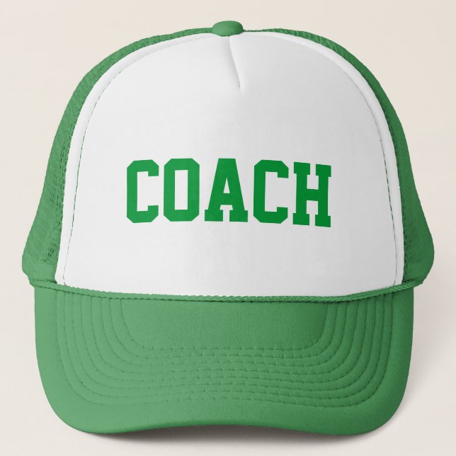 Casquette Chapeau Trucker COACH {Green} (Devant)