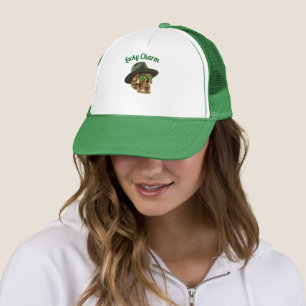 Casquette Chapeau Trucker Fedora Crâne Or Vert St.Patricks D