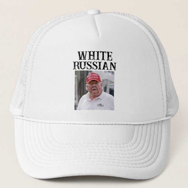 Casquette Chapeau Trump/White russe Trucker (Devant)