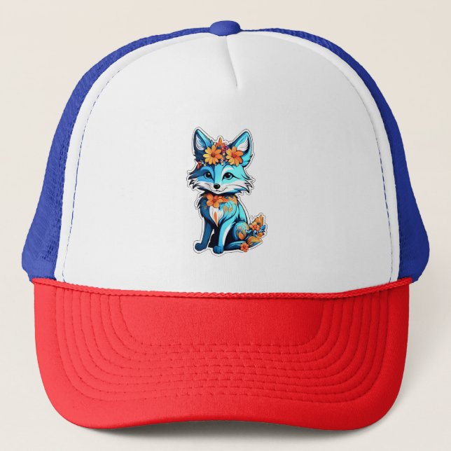 Casquette Chapeaux de baseball et de camionnette Blue Fox (Devant)