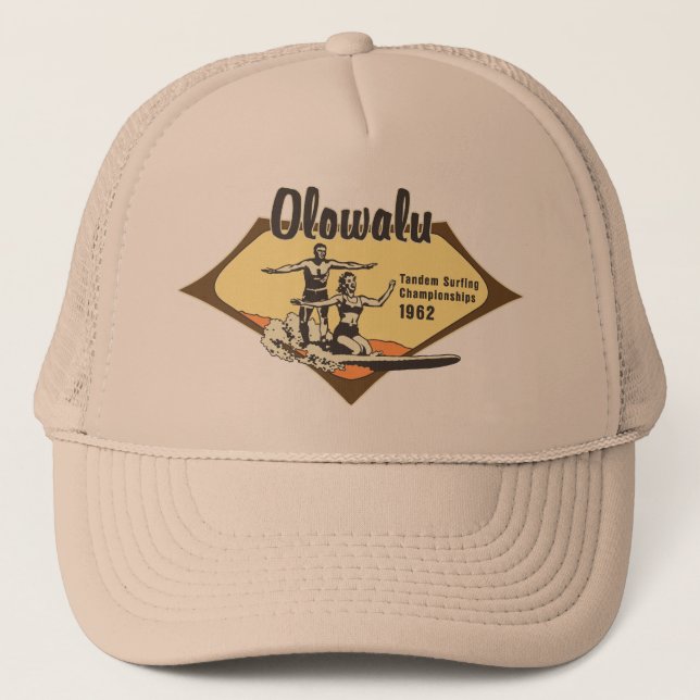 Casquette Chapeaux de Trucker Hawaiien Tandem Surfing (Devant)