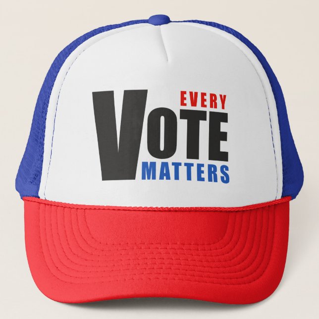 Casquette Chaque vote compte - votre vote est votre pouvoir (Devant)