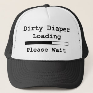 Casquette Chargement sale de couche-culotte… Attendez svp