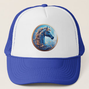 Casquette Charmante Cartoon Cheval Portrait Avec Étoiles