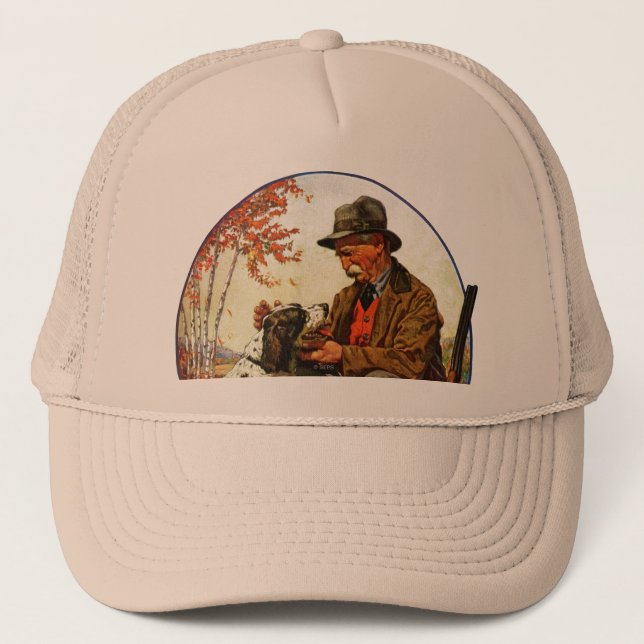 Casquette Chasseur et épagneul (Devant)