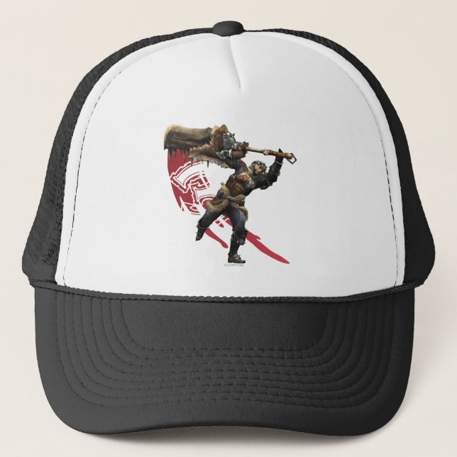 Casquette Chasseur masculin avec la grande armure d'épée et (Devant)