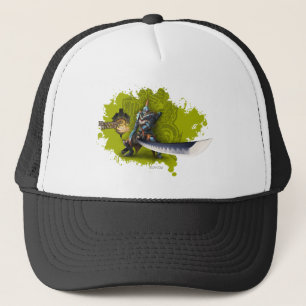 Casquette Chasseur masculin avec la longues épée et armure