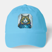 Chat a mangé la plume de canari | Art de portrait