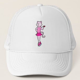 Casquette Chat à Patinage sur glace avec Fleur