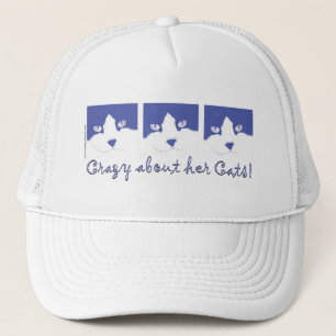 Casquette Chat à poil noir et blanc