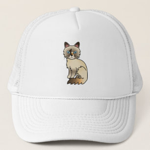 Casquette Chat Birman / Ragdoll au point tortie