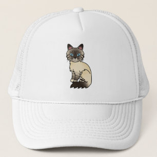 Casquette Chat Birman / Ragdoll au tabby seal point