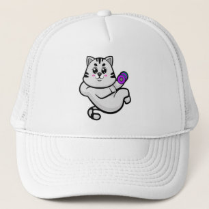 Casquette Chat comme Bodybuilder avec Dumbbell