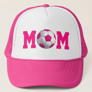 Casquette Chat de camionnette de maman de football rose