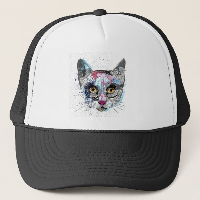 Casquette Chat de l'espace (Devant)