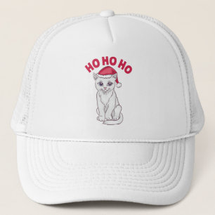 Casquette Chat de Noël Ho Ho