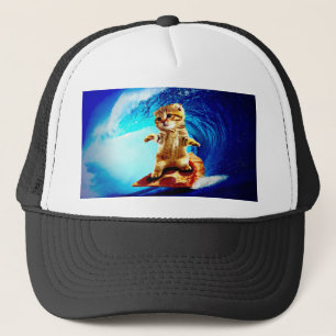 Casquette Chat de Pizza Surfing