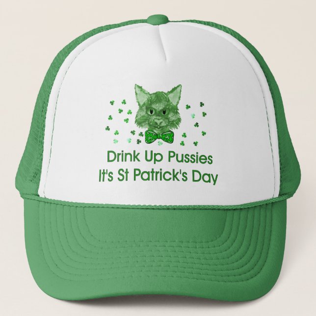 Casquette Chat de Scrapper du jour de St Patrick (Devant)