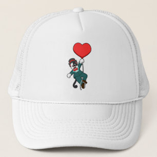 Casquette Chat en forme de chambre avec ballon cardiaque