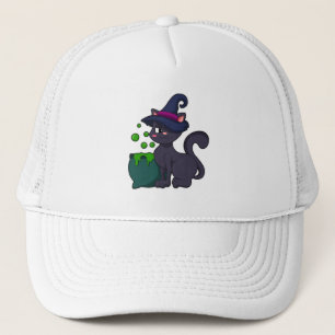 Casquette Chat en sorcière avec Cauldron