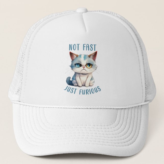 Casquette Chat Grumpy - Pas Rapide, Juste Furieux (Devant)