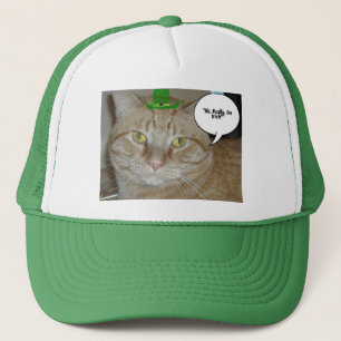 Casquette Chat Jour de la Saint Patrick Orange Tabby