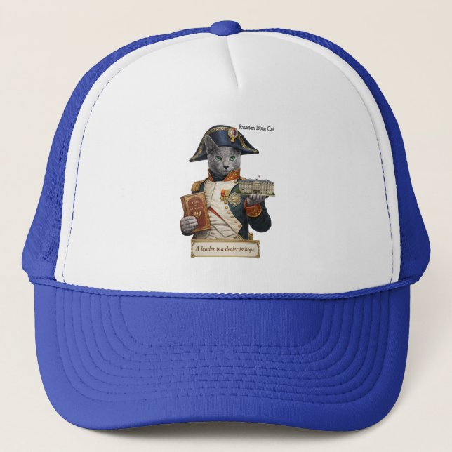Casquette Chat Napoléon Bonaparte Bleu Russe (Devant)